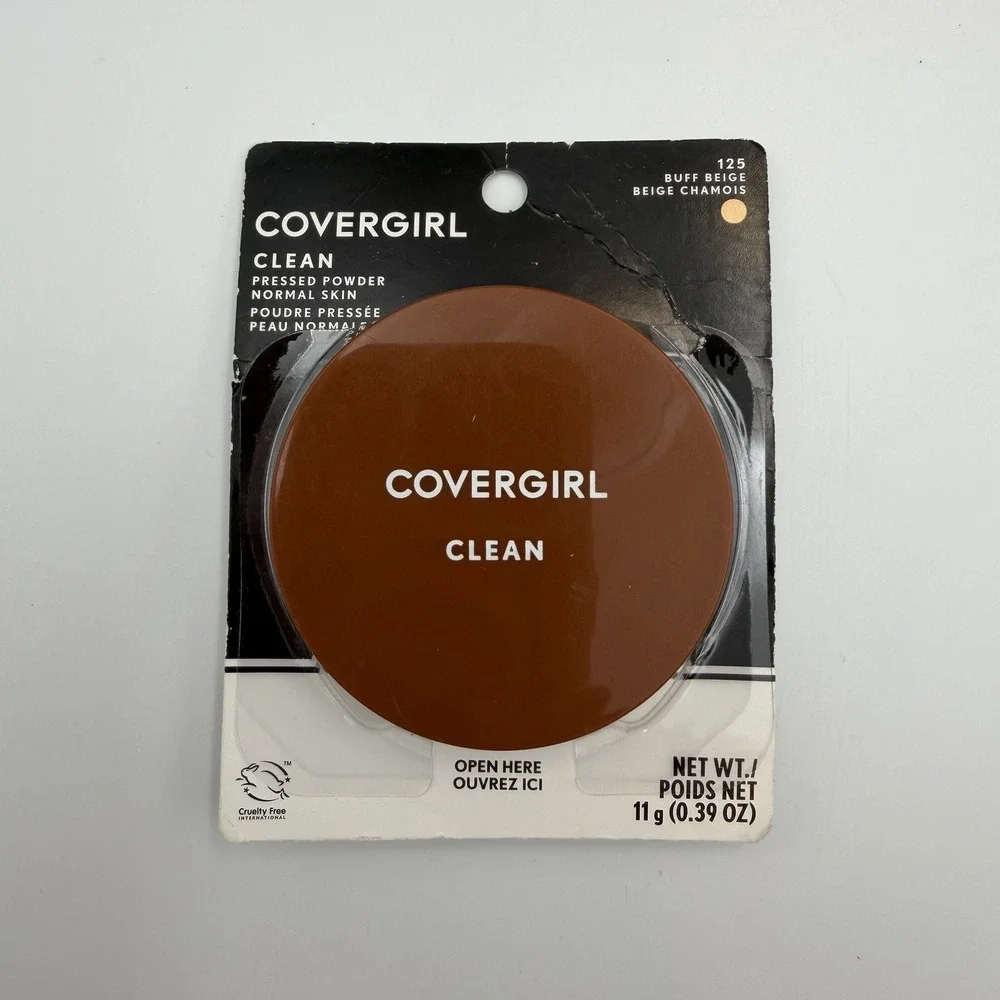 Covergirl Clean Pressed Powder Foundation 125 Buff Beige - Original Talc